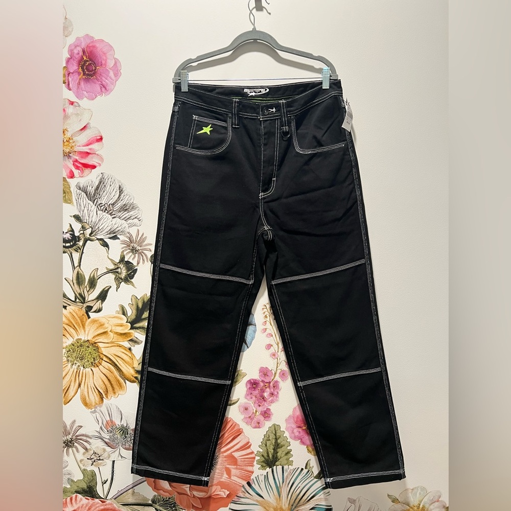 Empyre Y2K Star Black Carpenter Skate Jeans